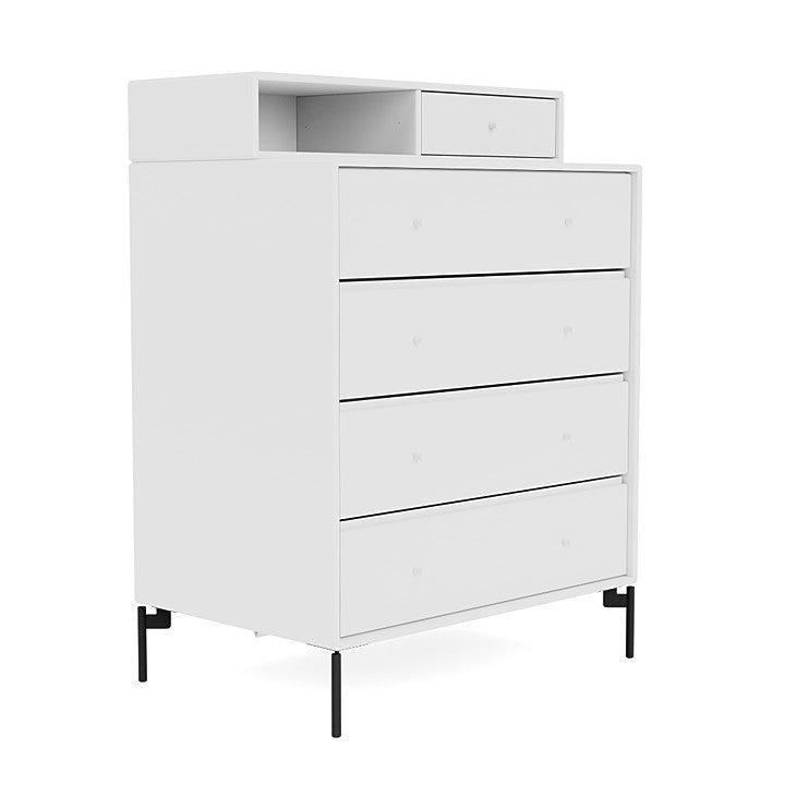 [product_category]-Montana Keep Chest Of Drawers With Legs, New White/Black-Montana Furniture-5714322260619-0000KEEP-101-03-MON-3