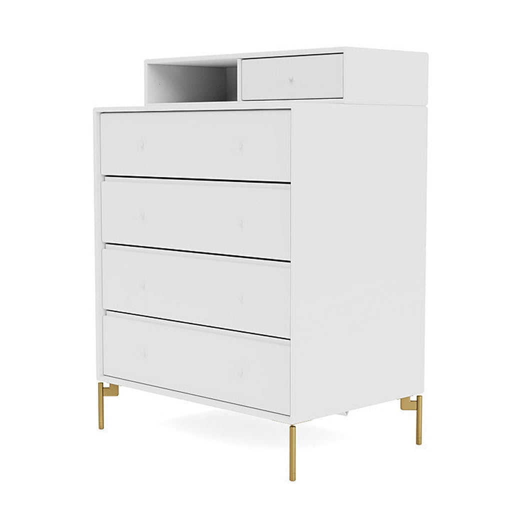 [product_category]-Montana Keep Chest Of Drawers With Legs, New White/Brass-Montana Furniture-5714322260664-0000KEEP-101-09-MON-1