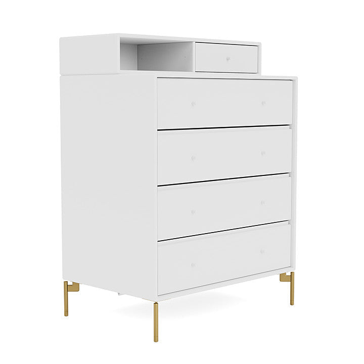 [product_category]-Montana Keep Chest Of Drawers With Legs, New White/Brass-Montana Furniture-5714322260664-0000KEEP-101-09-MON-3