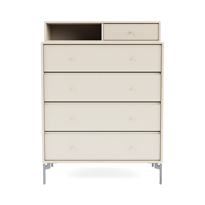 [product_category]-Montana Keep Chest Of Drawers With Legs, Oat/Matt Chrome-Montana Furniture-5714322262439-0000KEEP-158-01-MON-2