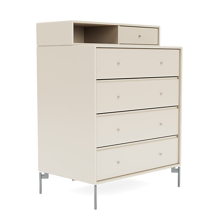 [product_category]-Montana Keep Chest Of Drawers With Legs, Oat/Matt Chrome-Montana Furniture-5714322262439-0000KEEP-158-01-MON-3