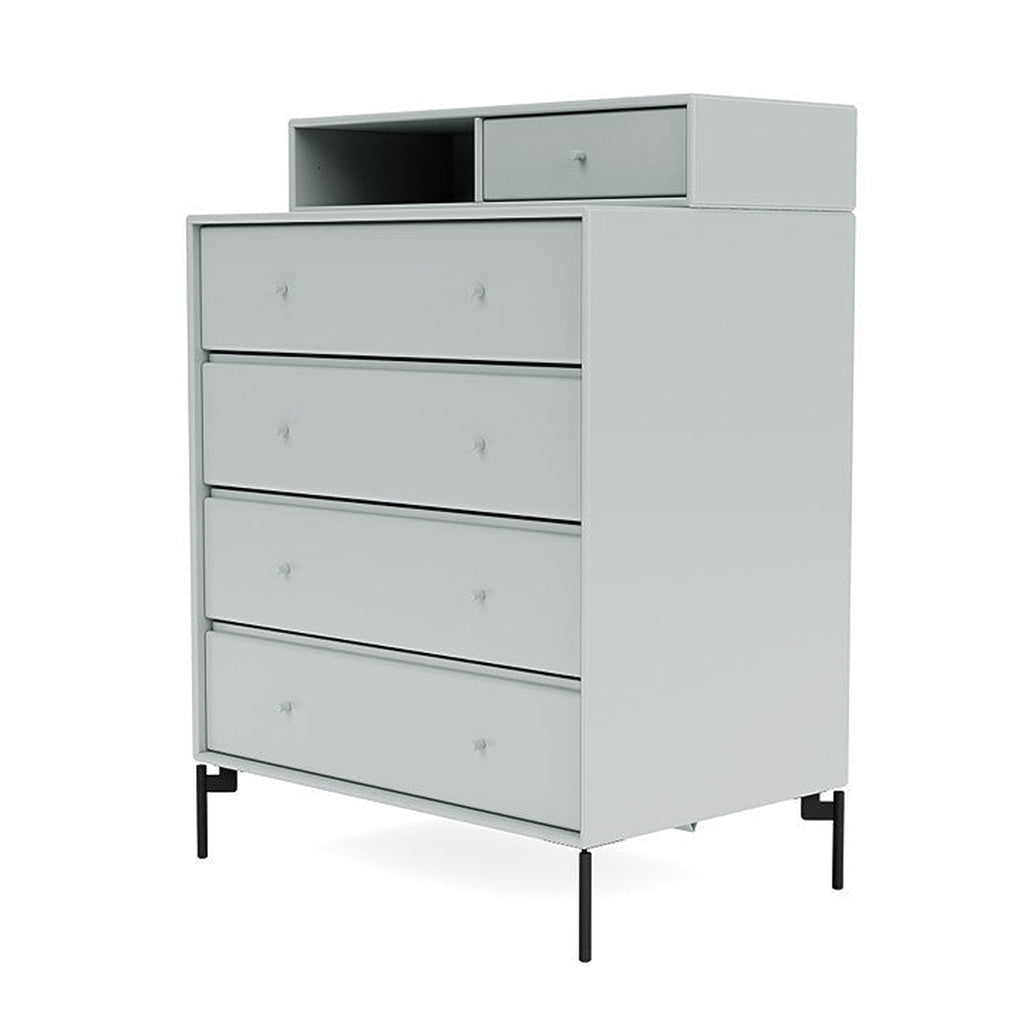 [product_category]-Montana Keep Chest Of Drawers With Legs, Oyster/Black-Montana Furniture-5714322262293-0000KEEP-156-03-MON-1