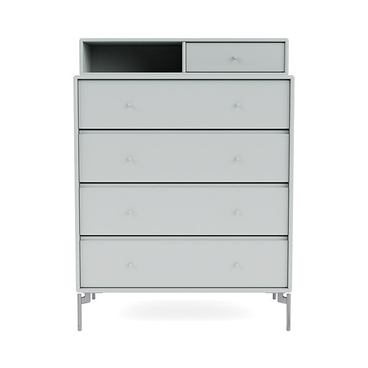 [product_category]-Montana Keep Chest Of Drawers With Legs, Oyster/Matt Chrome-Montana Furniture-5714322262279-0000KEEP-156-01-MON-2