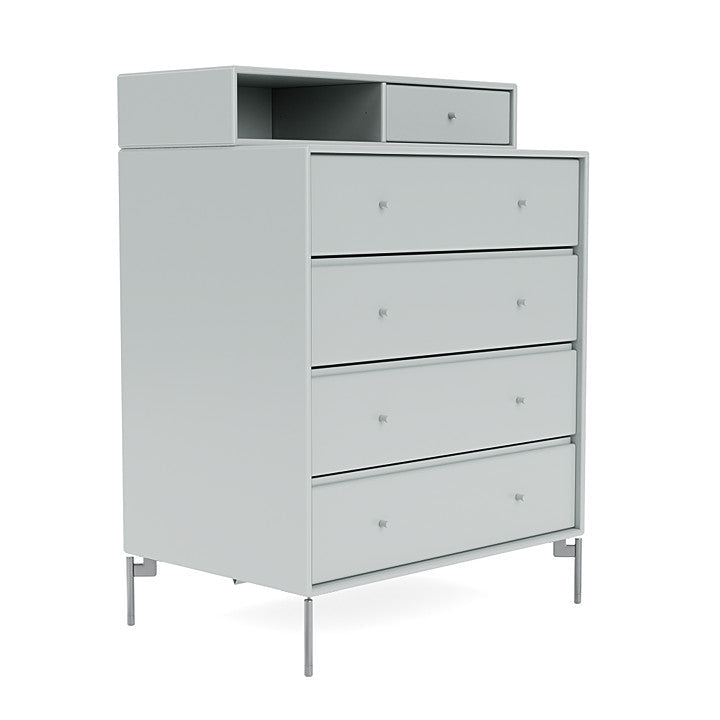 [product_category]-Montana Keep Chest Of Drawers With Legs, Oyster/Matt Chrome-Montana Furniture-5714322262279-0000KEEP-156-01-MON-3