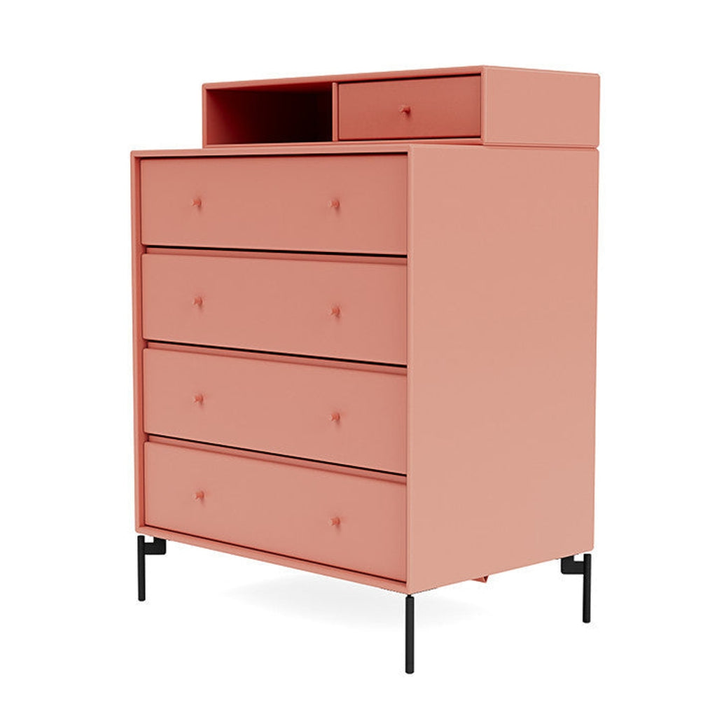[product_category]-Montana Keep Chest Of Drawers With Legs, Rhubarb/Black-Montana Furniture-5714322261975-0000KEEP-151-03-MON-1
