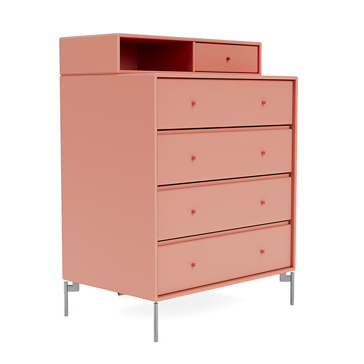 [product_category]-Montana Keep Chest Of Drawers With Legs, Rhubarb/Matt Chrome-Montana Furniture-5714322261951-0000KEEP-151-01-MON-3