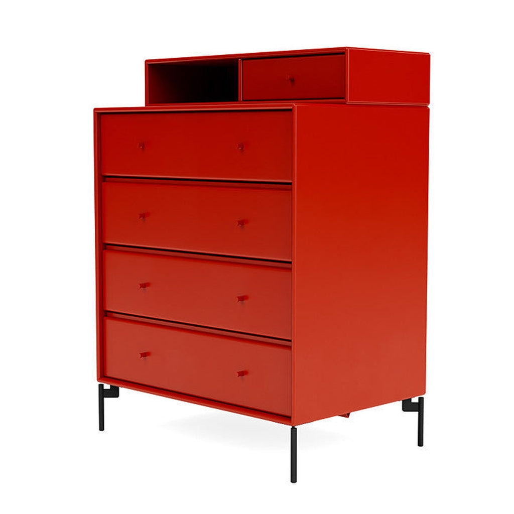 [product_category]-Montana Keep Chest Of Drawers With Legs, Rosehip/Black-Montana Furniture-5714322261494-0000KEEP-145-03-MON-1