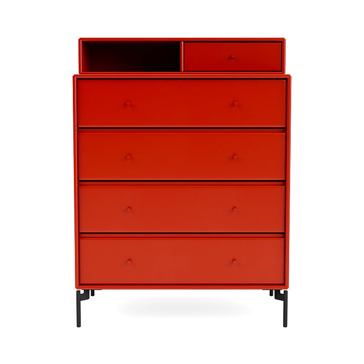 [product_category]-Montana Keep Chest Of Drawers With Legs, Rosehip/Black-Montana Furniture-5714322261494-0000KEEP-145-03-MON-2