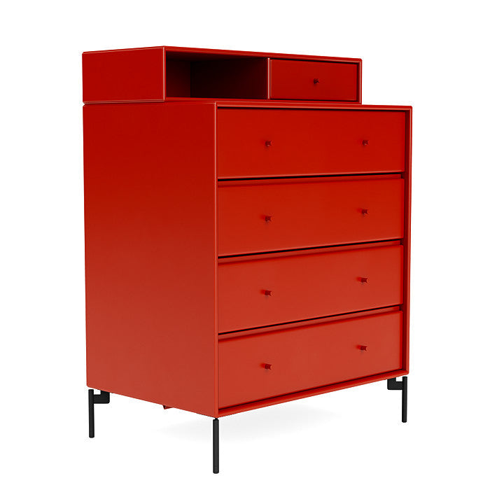 [product_category]-Montana Keep Chest Of Drawers With Legs, Rosehip/Black-Montana Furniture-5714322261494-0000KEEP-145-03-MON-3