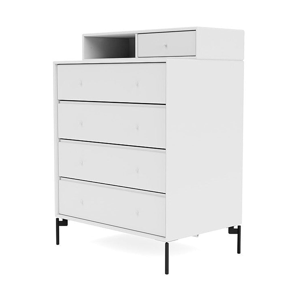 [product_category]-Montana Keep Chest Of Drawers With Legs, Snow White/Black-Montana Furniture-5714322263252-0000KEEP-38-03-MON-1