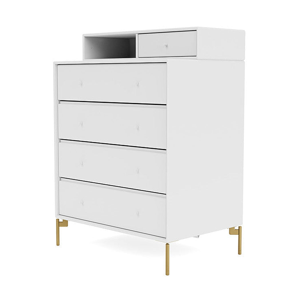 [product_category]-Montana Keep Chest Of Drawers With Legs, Snow White/Brass-Montana Furniture-5714322263306-0000KEEP-38-09-MON-1