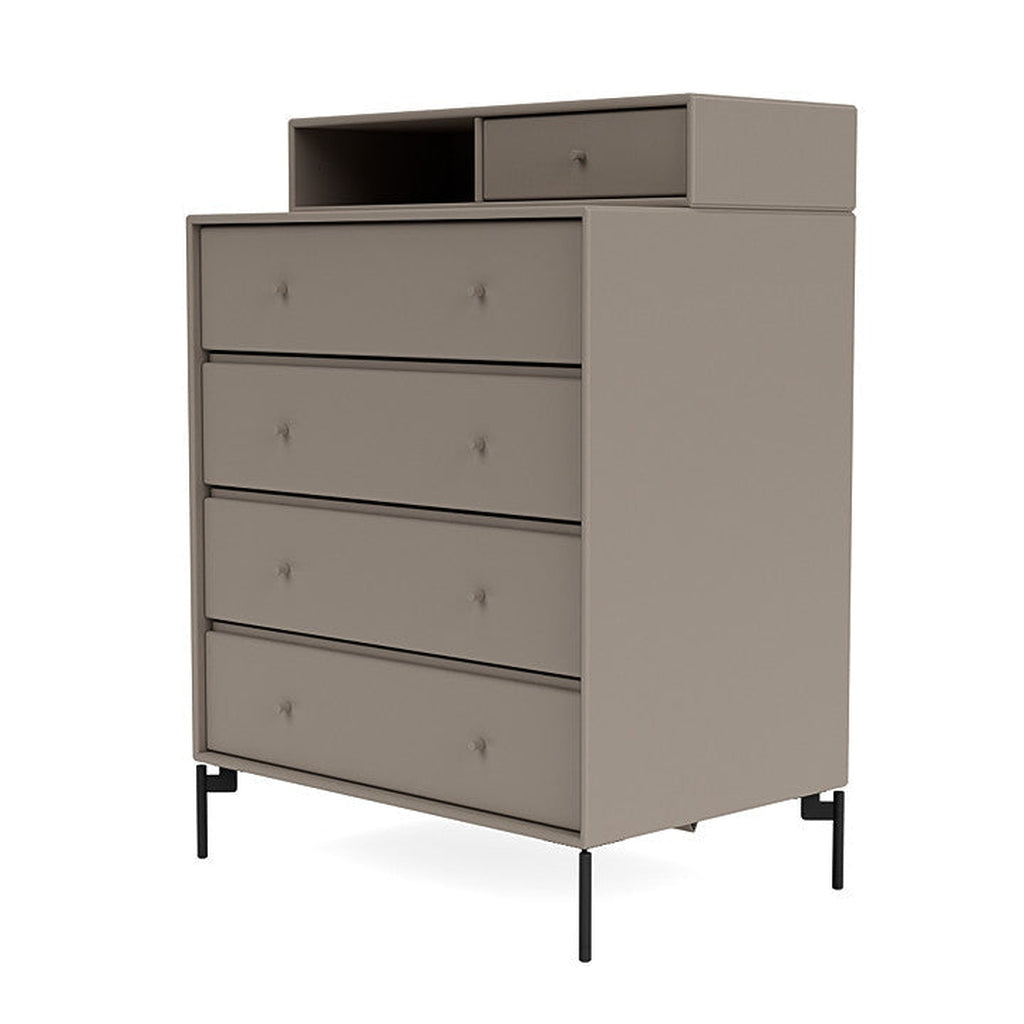 [product_category]-Montana Keep Chest Of Drawers With Legs, Truffle/Black-Montana Furniture-5714322261173-0000KEEP-141-03-MON-1