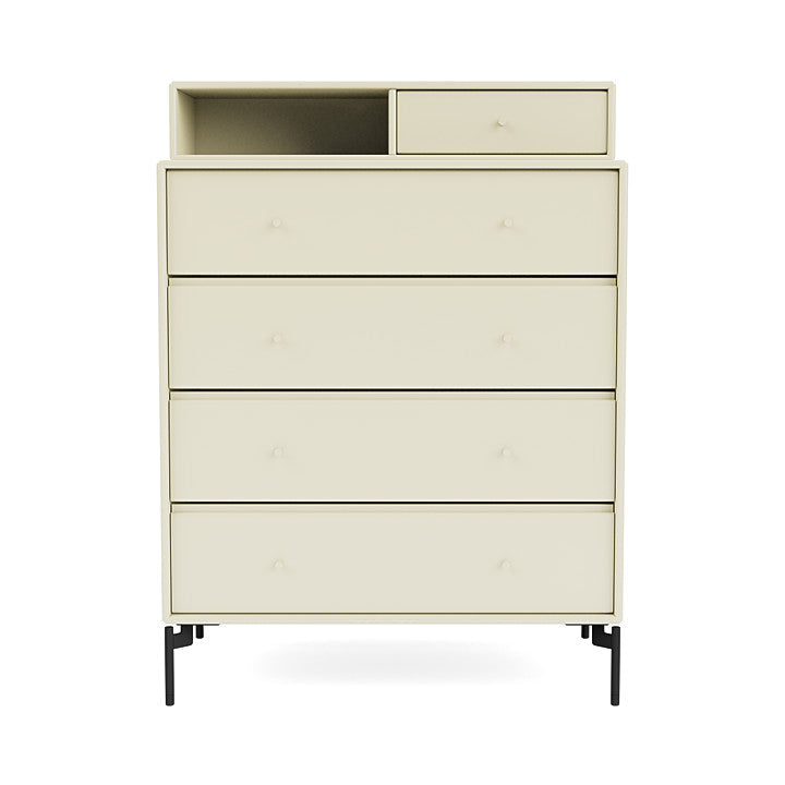 [product_category]-Montana Keep Chest Of Drawers With Legs, Vanilla/Black-Montana Furniture-5714322261890-0000KEEP-150-03-MON-2