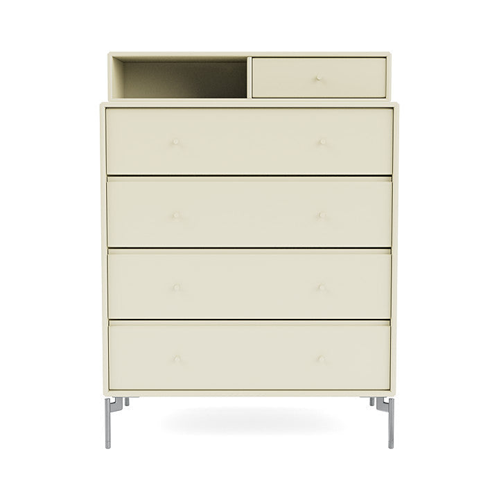 [product_category]-Montana Keep Chest Of Drawers With Legs, Vanilla/Matt Chrome-Montana Furniture-5714322261876-0000KEEP-150-01-MON-2