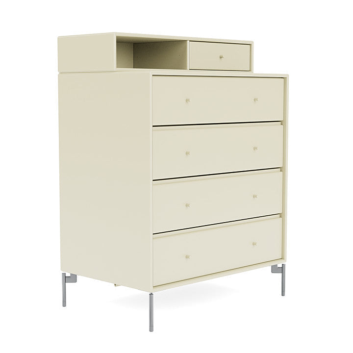 [product_category]-Montana Keep Chest Of Drawers With Legs, Vanilla/Matt Chrome-Montana Furniture-5714322261876-0000KEEP-150-01-MON-3