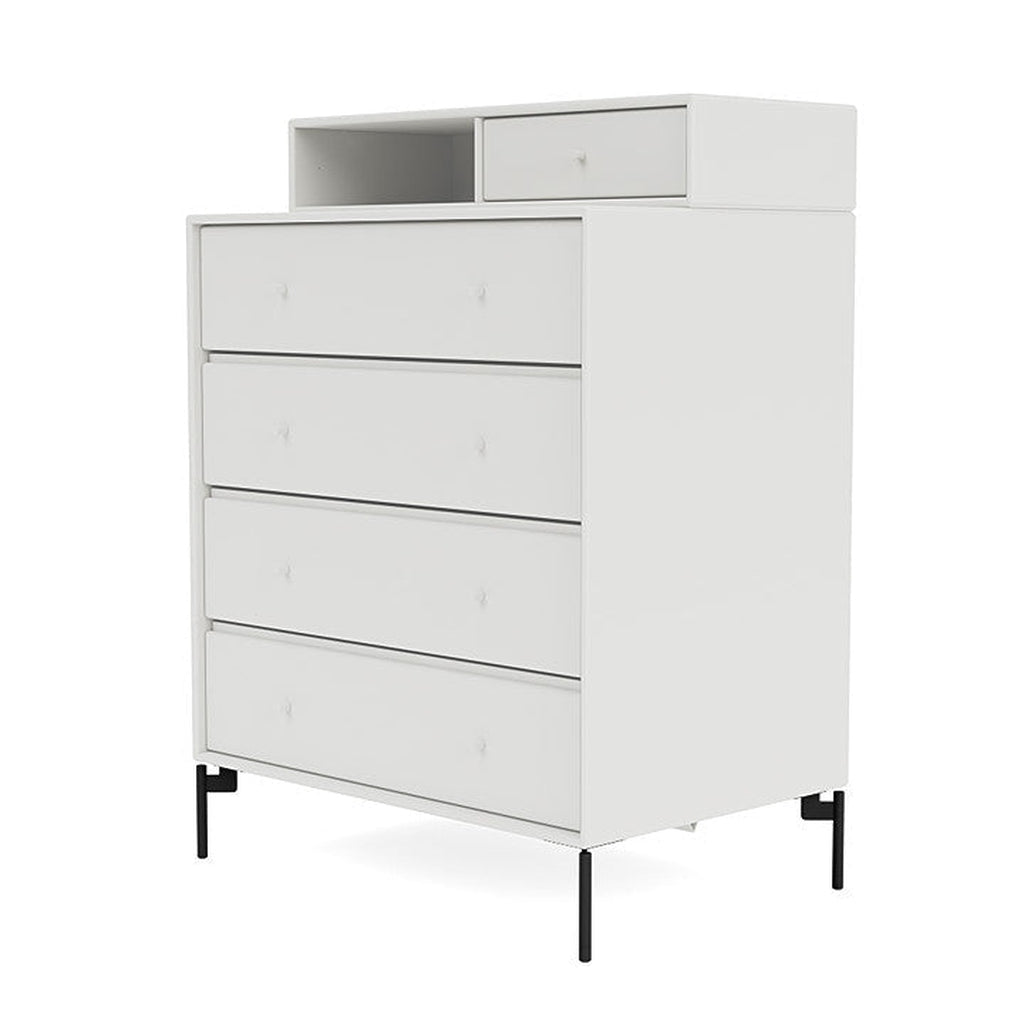 [product_category]-Montana Keep Chest Of Drawers With Legs, White/Black-Montana Furniture-5714322260138-0000KEEP-01-03-MON-1