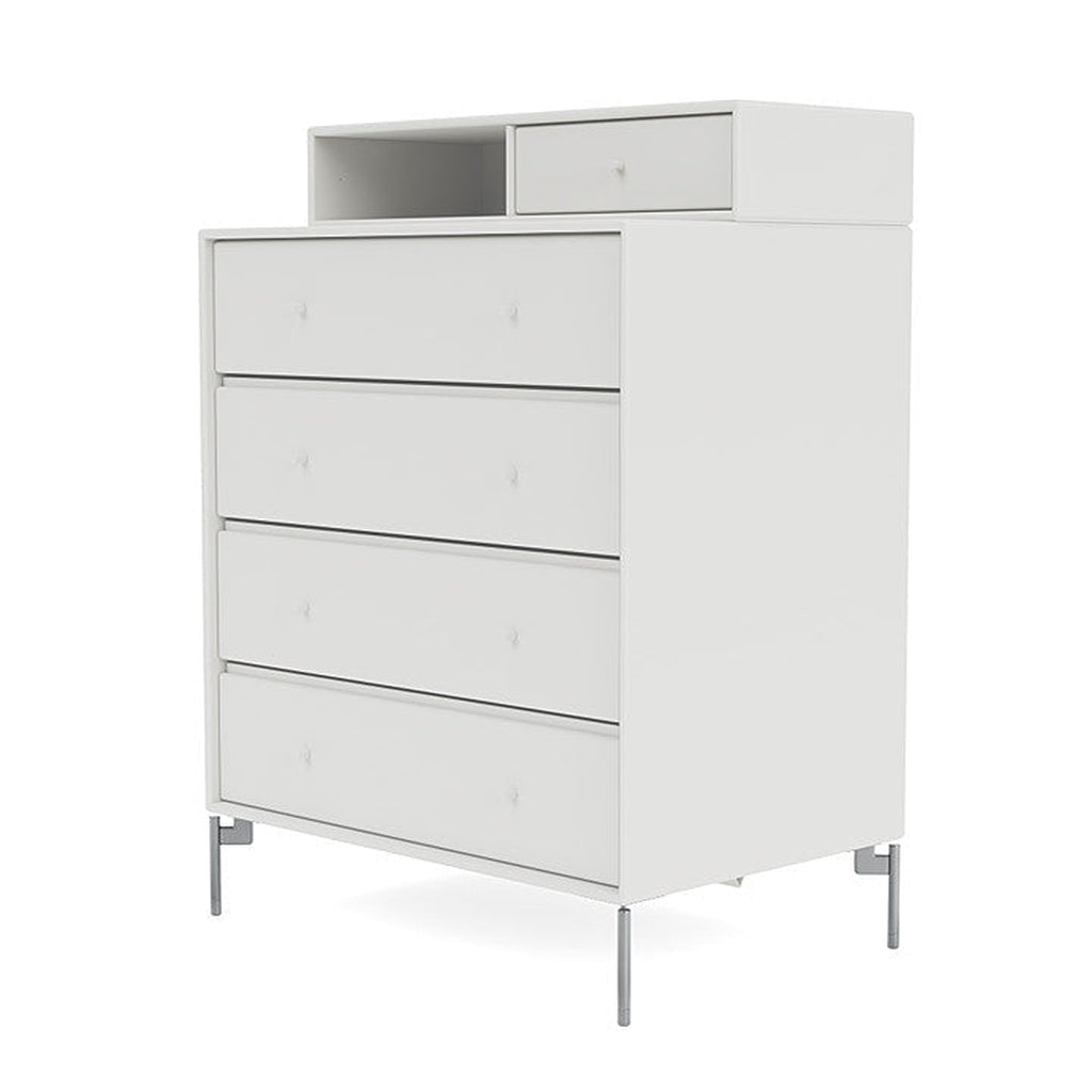 [product_category]-Montana Keep Chest Of Drawers With Legs, White/Matt Chrome-Montana Furniture-5714322260114-0000KEEP-01-01-MON-1