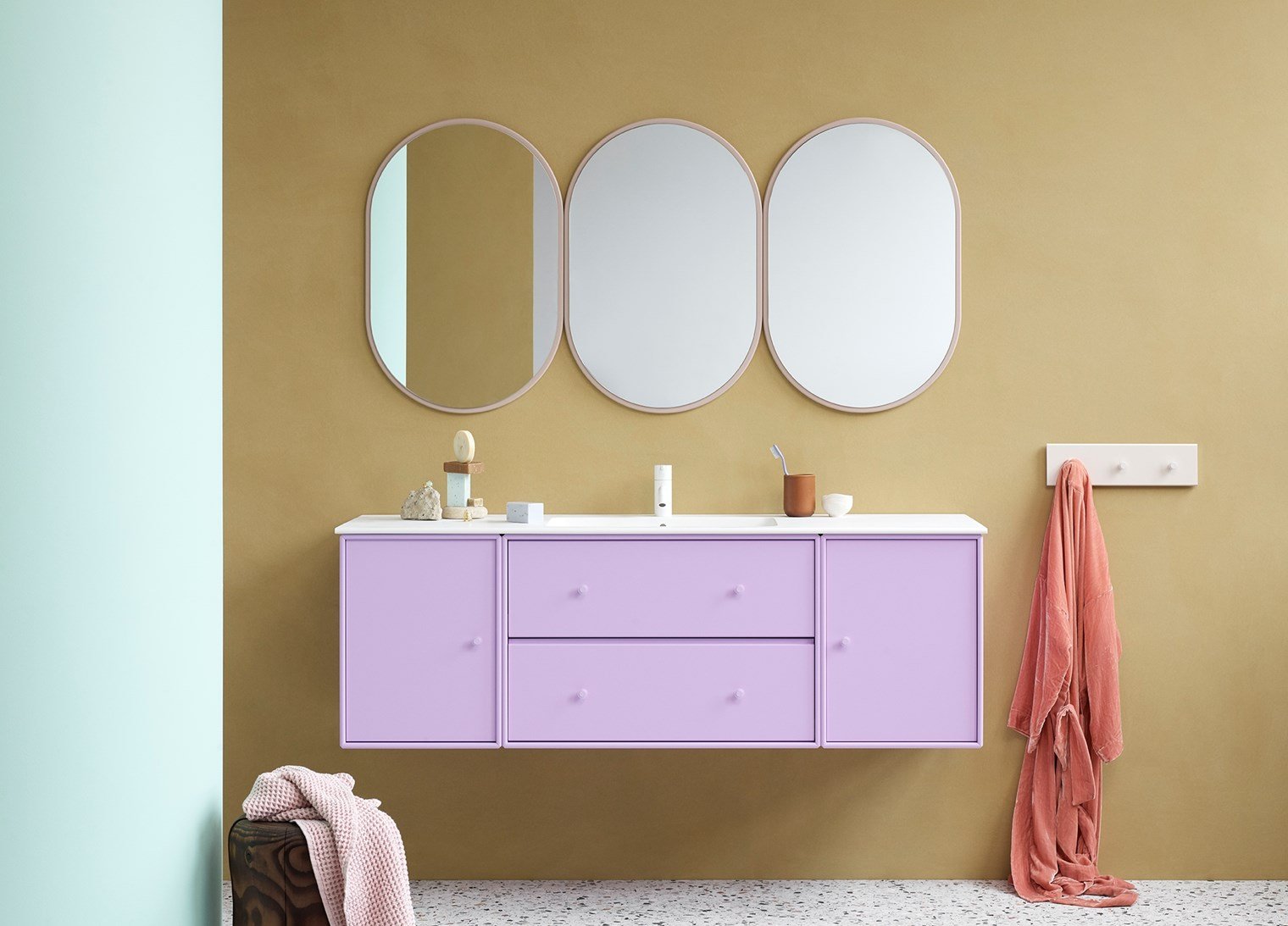 [product_category]-Montana Look Oval Mirror, Rhubarb Red-Montana Furniture-5714322043830-0000LOOK-151-04-MON-5