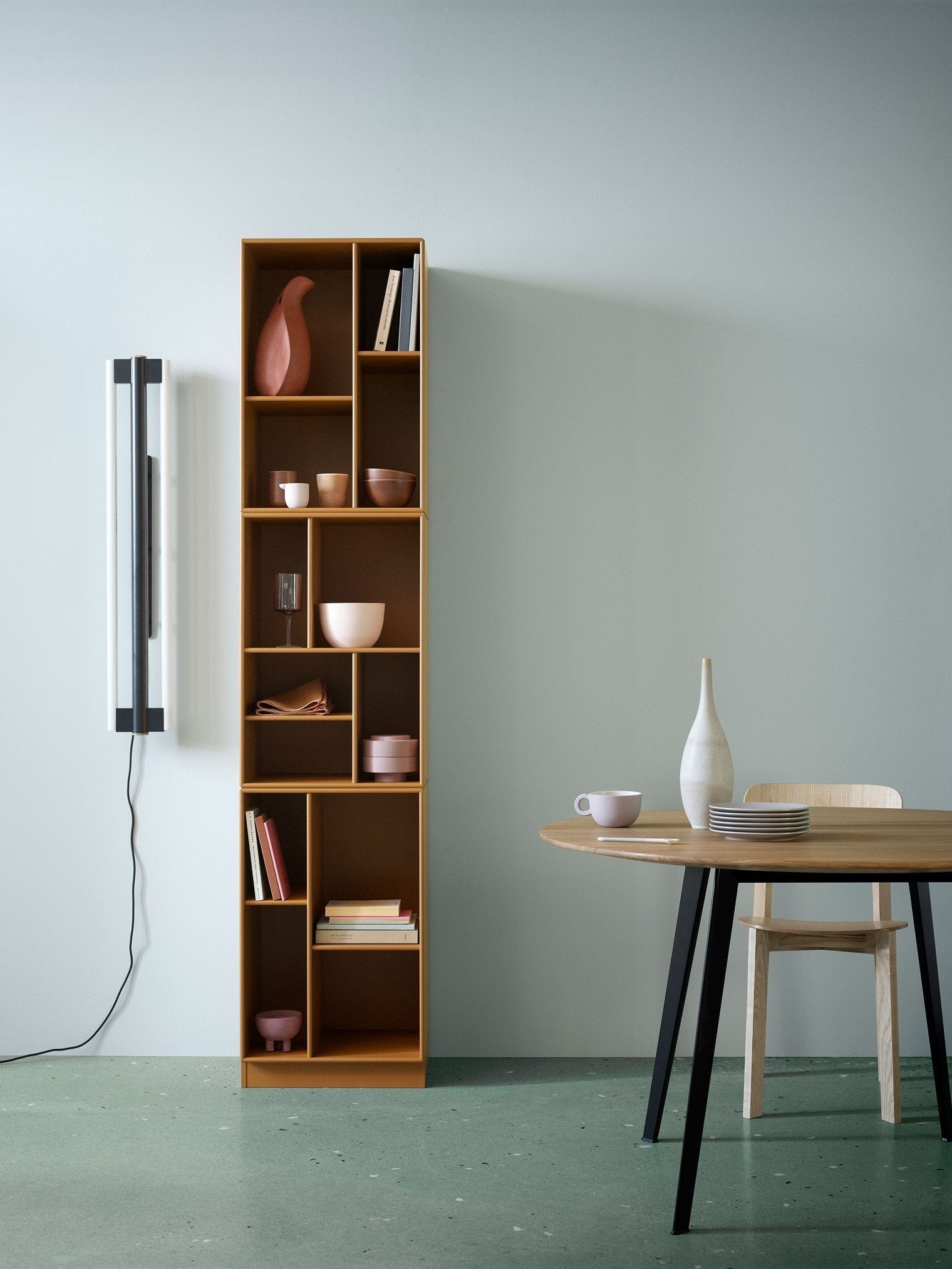 [product_category]-Montana Loom High Bookcase With 3 Cm Plinth, Flint-Montana Furniture-5714322263924-0000LOOM-148-06-MON-5
