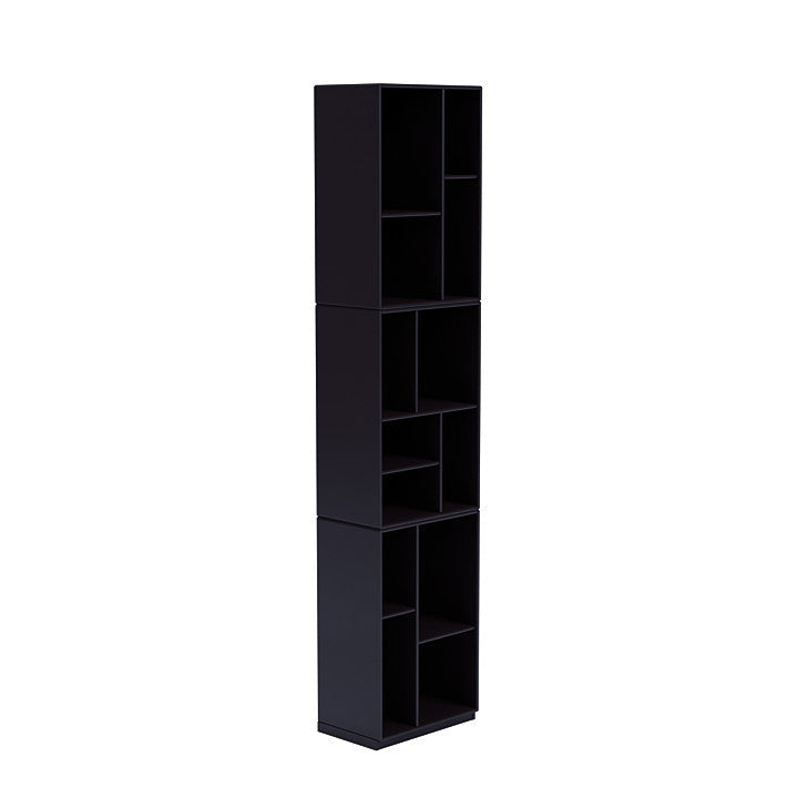 [product_category]-Montana Loom High Bookcase With 3 Cm Plinth, Shadow-Montana Furniture-5714322263894-0000LOOM-147-06-MON-3