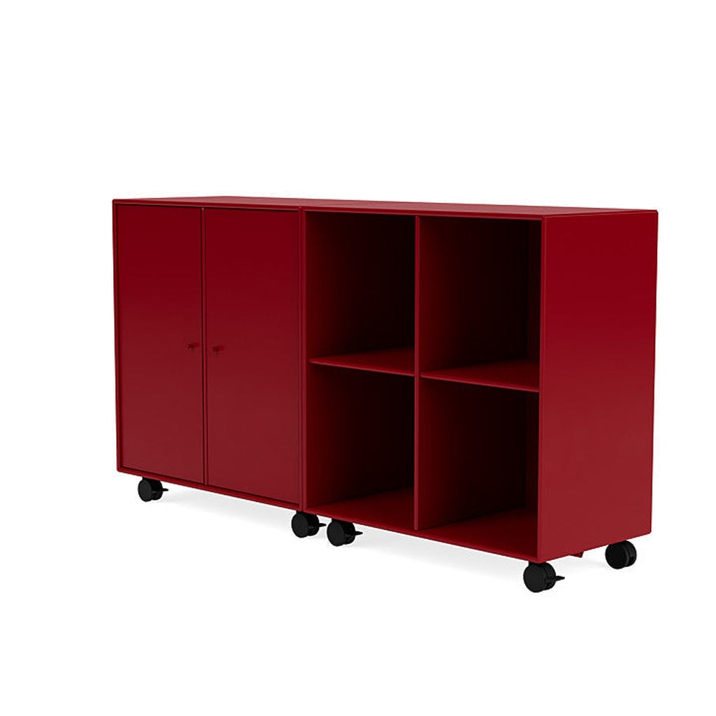[product_category]-Montana Pair Classic Sideboard With Castors, Beetroot Red-Montana Furniture-5714322267434-0000PAIR-165-05-MON-1
