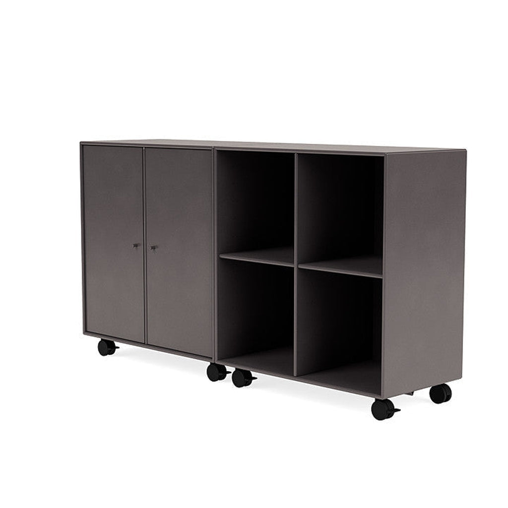 [product_category]-Montana Pair Classic Sideboard With Castors, Coffee Brown-Montana Furniture-5714322267519-0000PAIR-35-05-MON-1