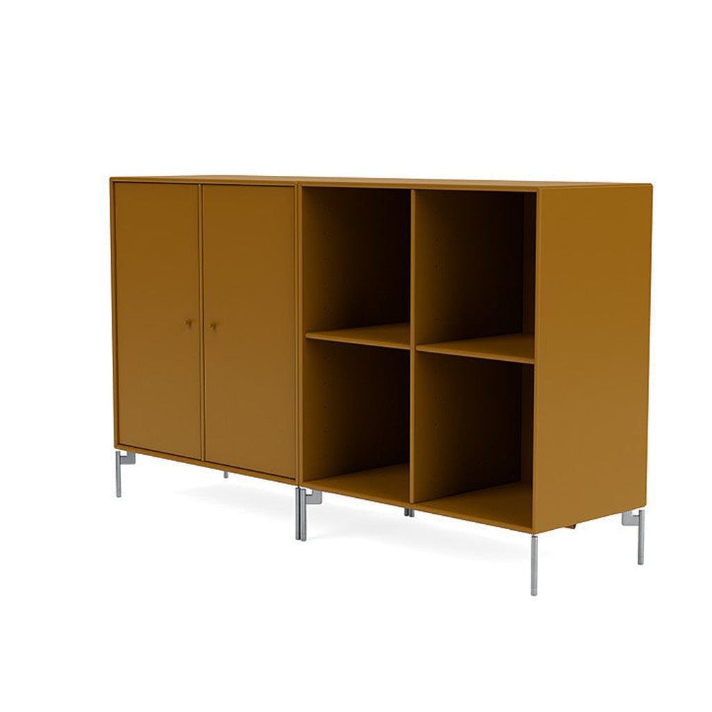 [product_category]-Montana Pair Classic Sideboard With Legs, Amber/Matt Chrome-Montana Furniture-5714322265638-0000PAIR-142-01-MON-1