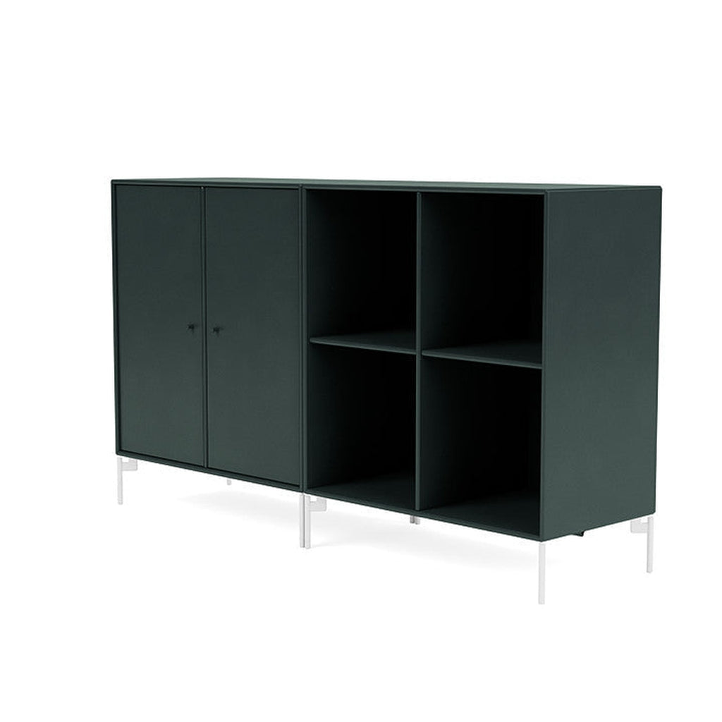 [product_category]-Montana Pair Classic Sideboard With Legs, Black Jade/Snow White-Montana Furniture-5714322267243-0000PAIR-163-02-MON-1