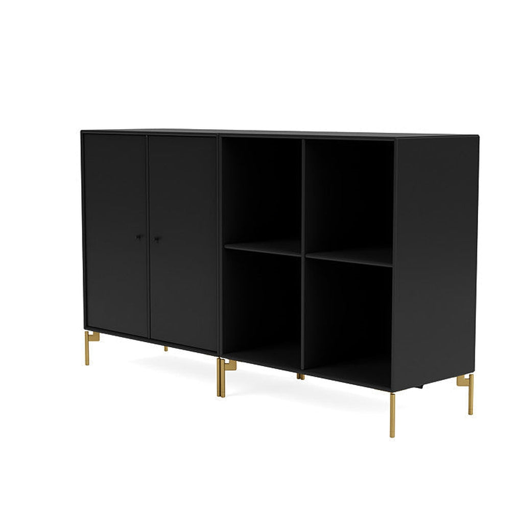 [product_category]-Montana Pair Classic Sideboard With Legs, Black/Brass-Montana Furniture-5714322264822-0000PAIR-05-09-MON-1