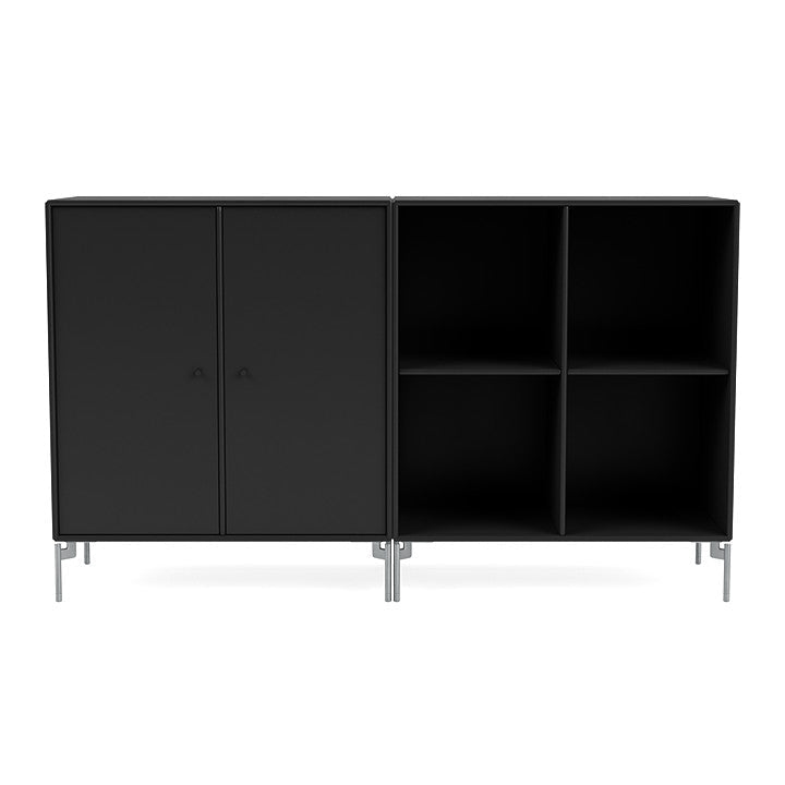 [product_category]-Montana Pair Classic Sideboard With Legs, Black/Matt Chrome-Montana Furniture-5714322264754-0000PAIR-05-01-MON-2