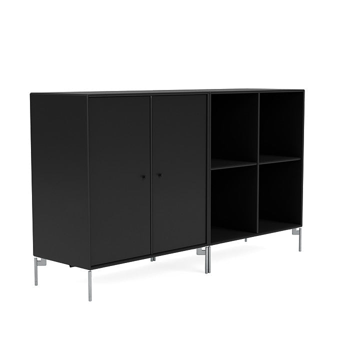 [product_category]-Montana Pair Classic Sideboard With Legs, Black/Matt Chrome-Montana Furniture-5714322264754-0000PAIR-05-01-MON-3