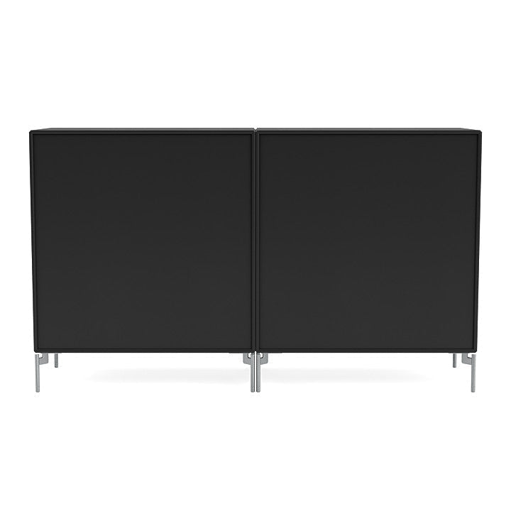 [product_category]-Montana Pair Classic Sideboard With Legs, Black/Matt Chrome-Montana Furniture-5714322264754-0000PAIR-05-01-MON-4