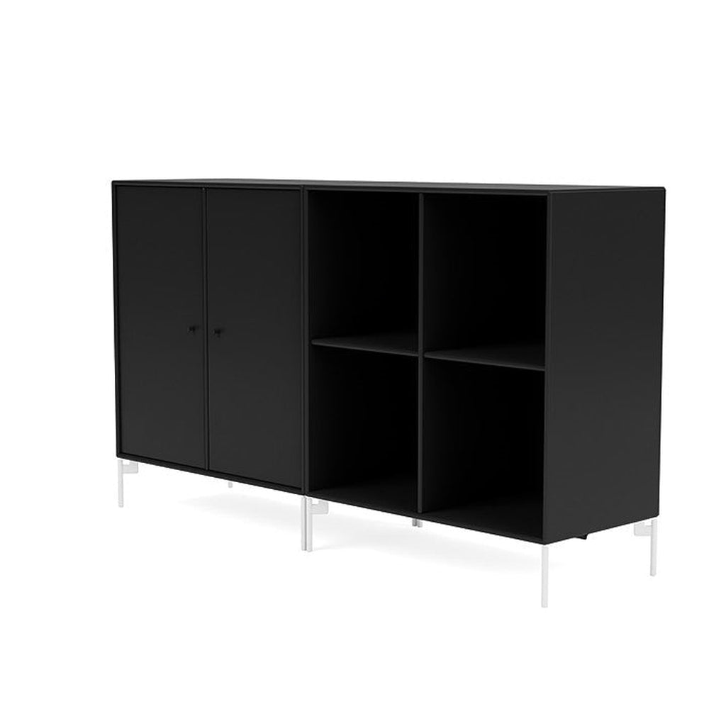 [product_category]-Montana Pair Classic Sideboard With Legs, Black/Snow White-Montana Furniture-5714322264761-0000PAIR-05-02-MON-1