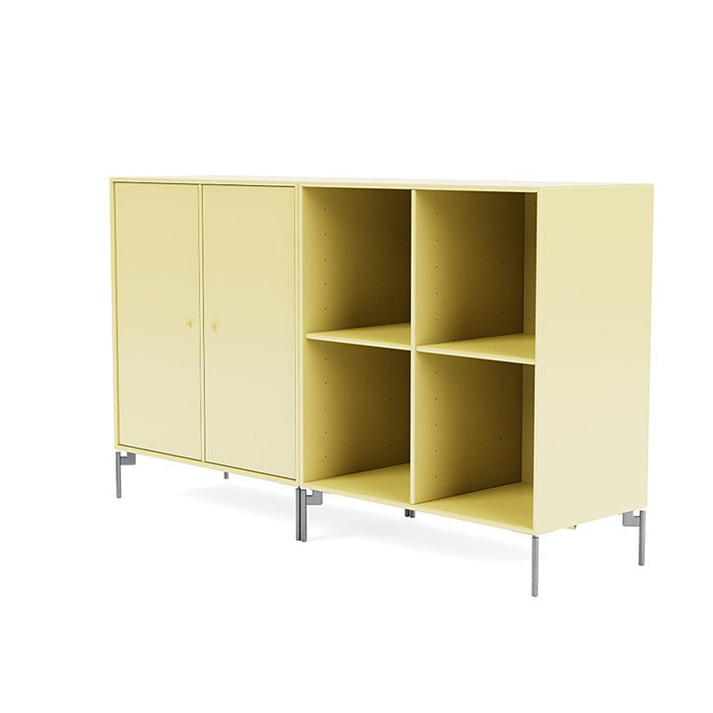 [product_category]-Montana Pair Classic Sideboard With Legs, Camomile/Matt Chrome-Montana Furniture-5714322266918-0000PAIR-159-01-MON-1