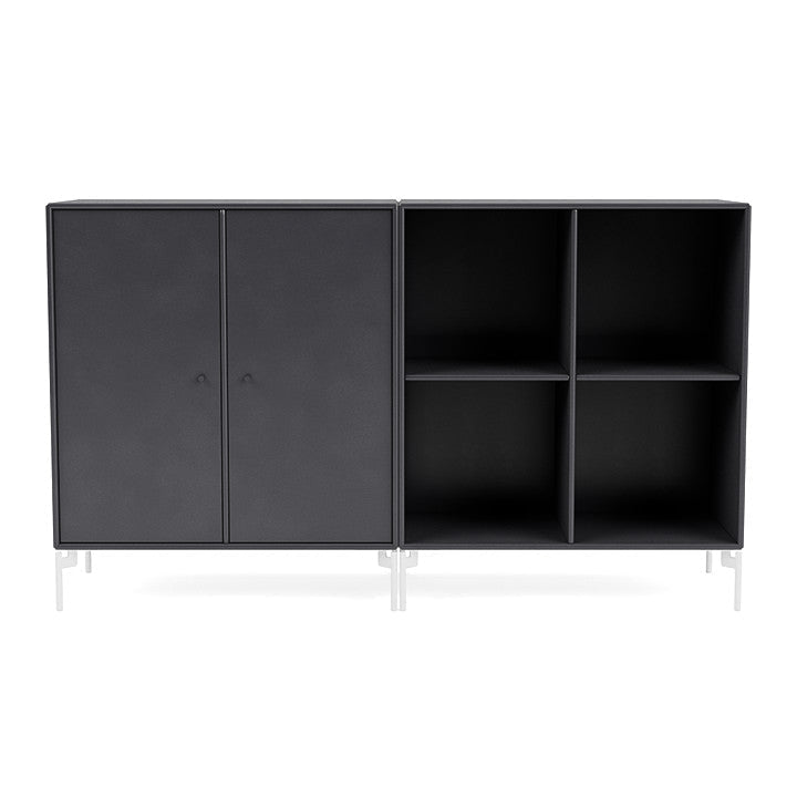 [product_category]-Montana Pair Classic Sideboard With Legs, Carbon Black/Snow White-Montana Furniture-5714322267564-0000PAIR-36-02-MON-2