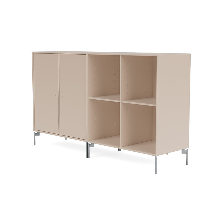 [product_category]-Montana Pair Classic Sideboard With Legs, Clay/Matt Chrome-Montana Furniture-5715288347697-0000PAIR-168-01-MON-1