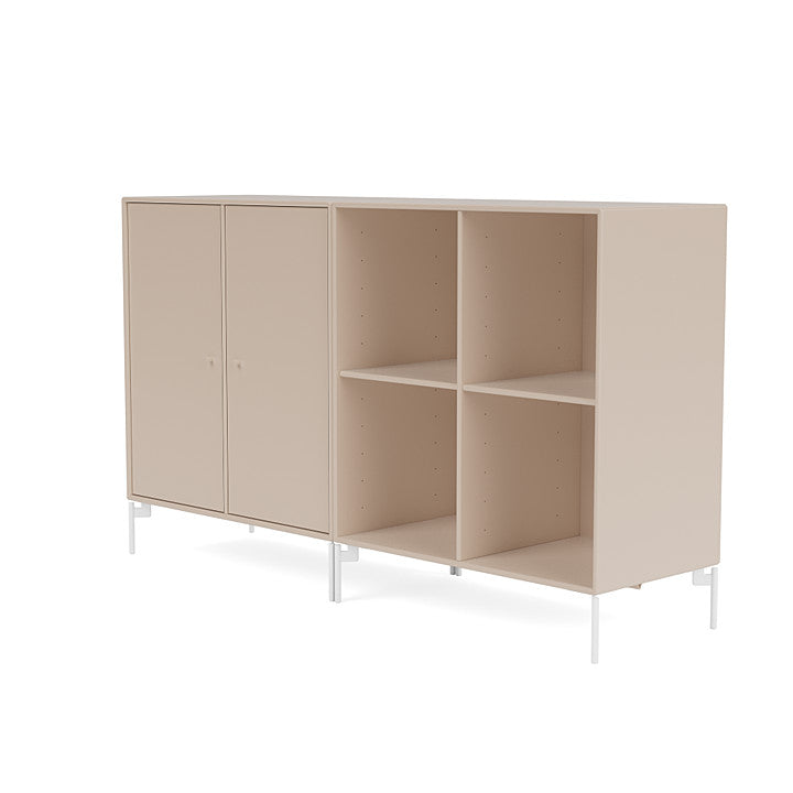 [product_category]-Montana Pair Classic Sideboard With Legs, Clay/Snow White-Montana Furniture-5715288347703-0000PAIR-168-02-MON-1