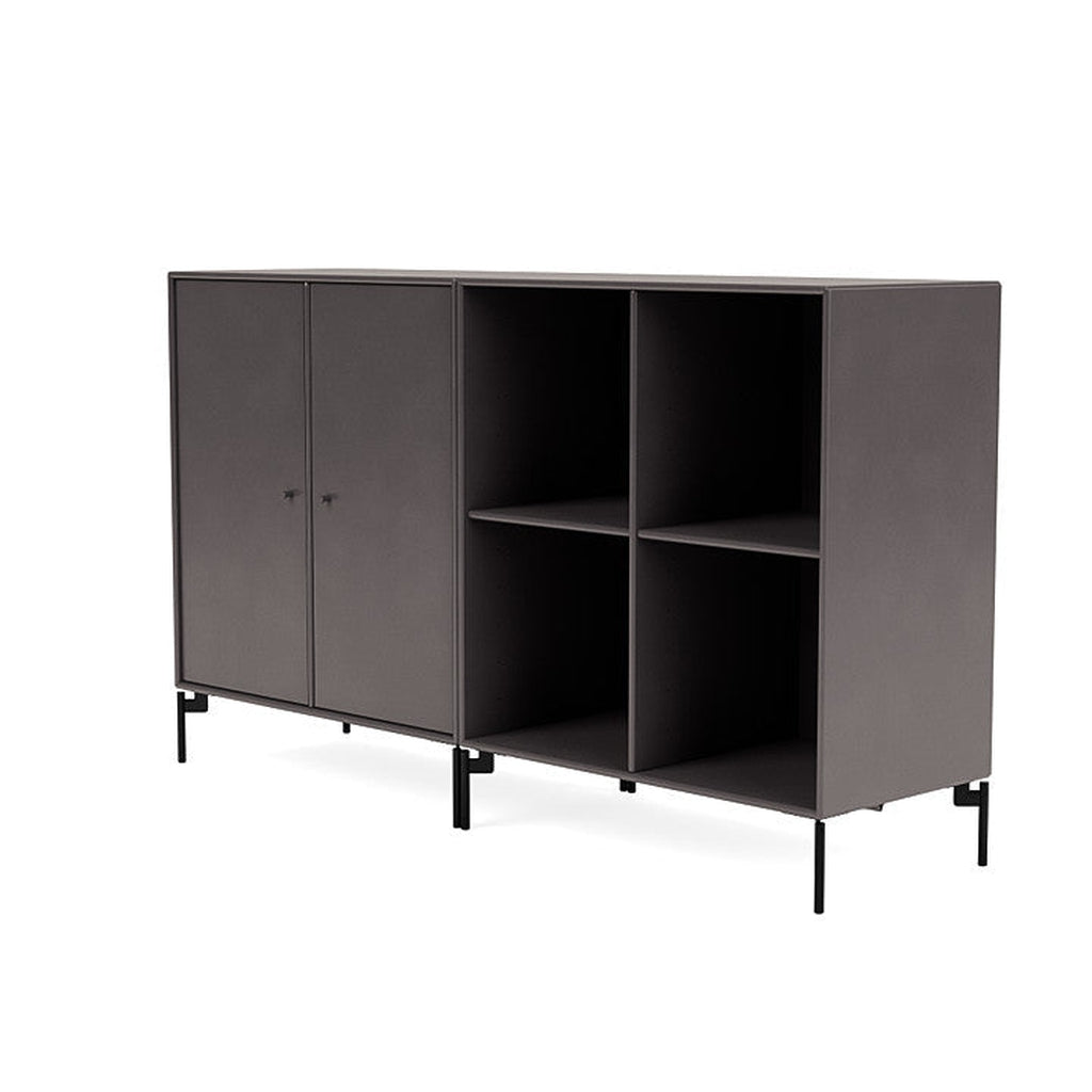 [product_category]-Montana Pair Classic Sideboard With Legs, Coffee/Black-Montana Furniture-5714322267496-0000PAIR-35-03-MON-1