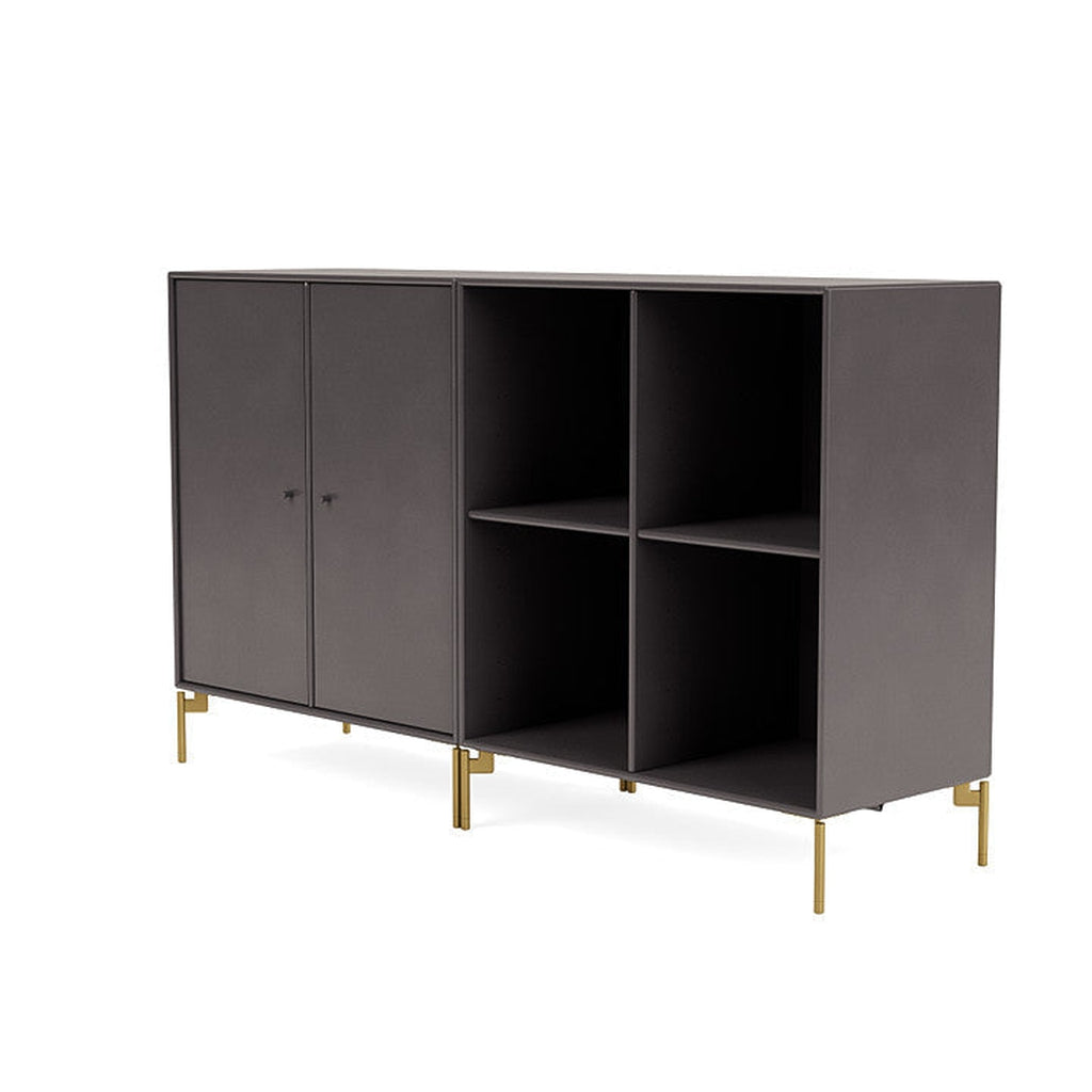 [product_category]-Montana Pair Classic Sideboard With Legs, Coffee/Brass-Montana Furniture-5714322267540-0000PAIR-35-09-MON-1