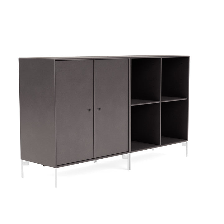 [product_category]-Montana Pair Classic Sideboard With Legs, Coffee/Snow White-Montana Furniture-5714322267489-0000PAIR-35-02-MON-3