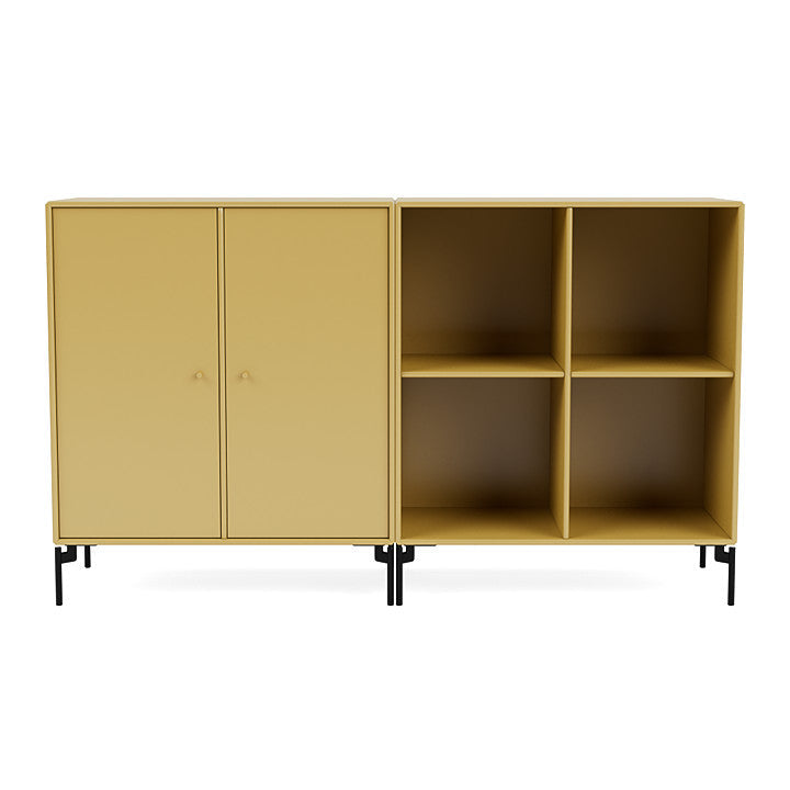 [product_category]-Montana Pair Classic Sideboard With Legs, Cumin/Black-Montana Furniture-5714322266772-0000PAIR-157-03-MON-2