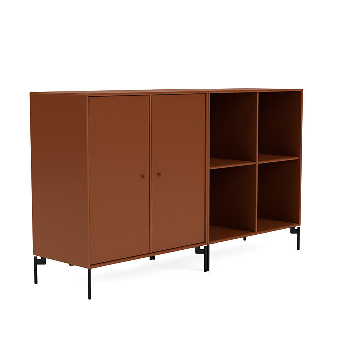 [product_category]-Montana Pair Classic Sideboard With Legs, Hazelnut/Black-Montana Furniture-5714322265973-0000PAIR-146-03-MON-3