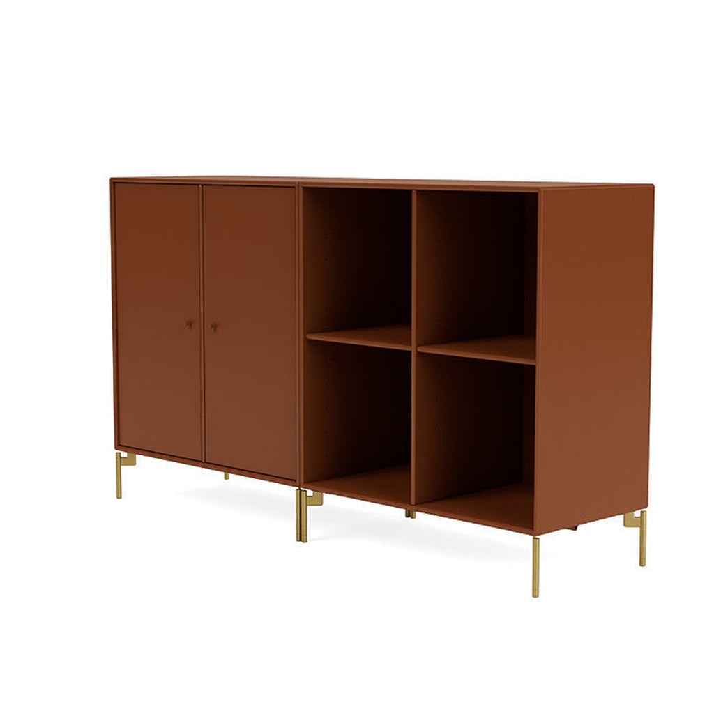 [product_category]-Montana Pair Classic Sideboard With Legs, Hazelnut/Brass-Montana Furniture-5714322266024-0000PAIR-146-09-MON-1