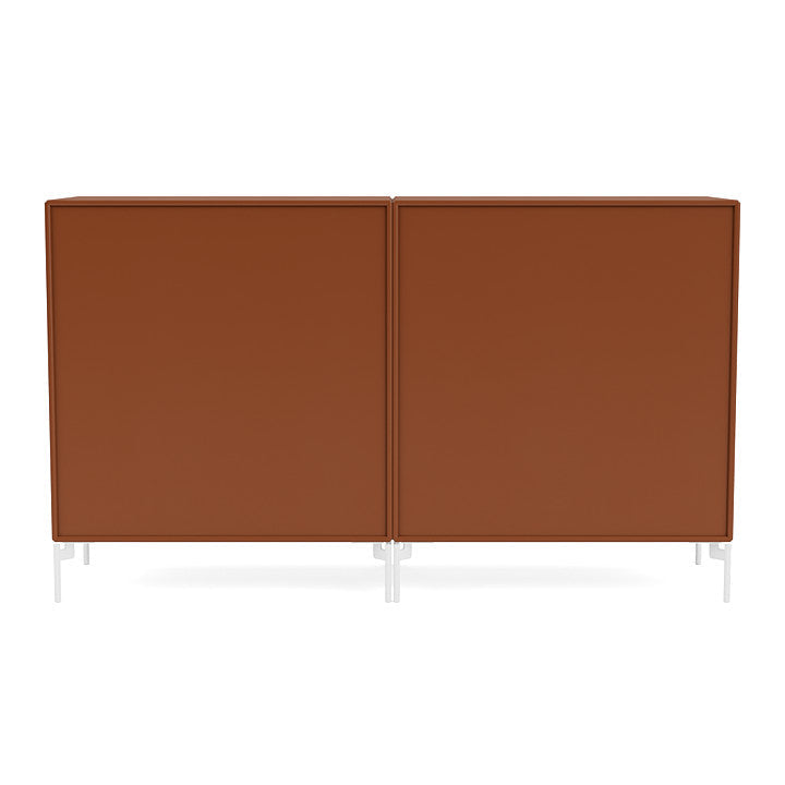 [product_category]-Montana Pair Classic Sideboard With Legs, Hazelnut/Snow White-Montana Furniture-5714322265966-0000PAIR-146-02-MON-4