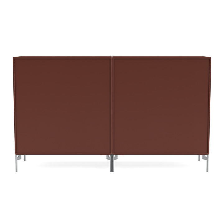 [product_category]-Montana Pair Classic Sideboard With Legs, Masala/Matt Chrome-Montana Furniture-5714322266598-0000PAIR-155-01-MON-4