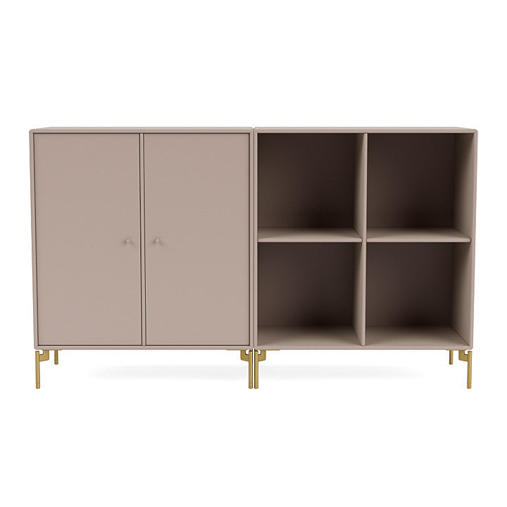 [product_category]-Montana Pair Classic Sideboard With Legs, Mushroom Brown/Brass-Montana Furniture-5714322265300-0000PAIR-137-09-MON-2