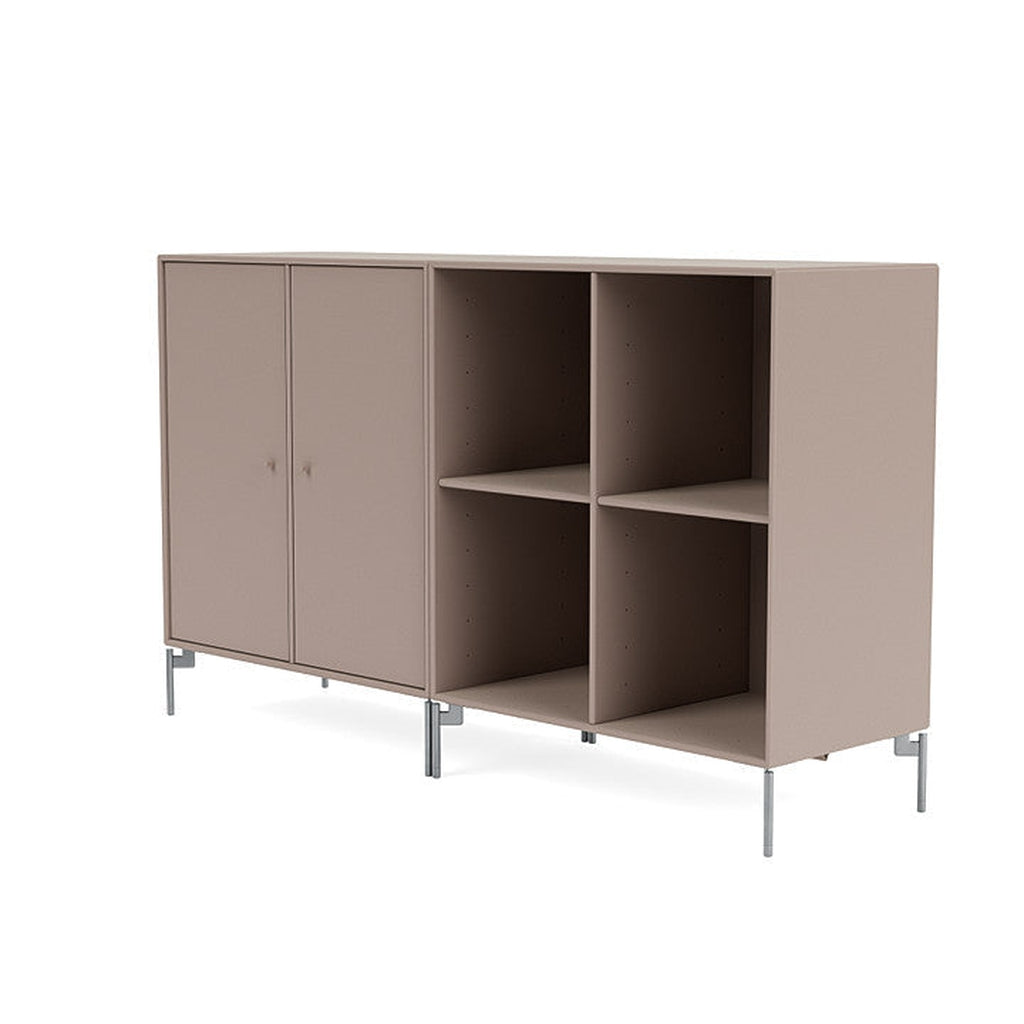 [product_category]-Montana Pair Classic Sideboard With Legs, Mushroom Brown/Matt Chrome-Montana Furniture-5714322265232-0000PAIR-137-01-MON-1