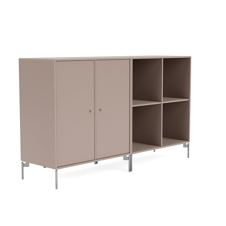 [product_category]-Montana Pair Classic Sideboard With Legs, Mushroom Brown/Matt Chrome-Montana Furniture-5714322265232-0000PAIR-137-01-MON-3