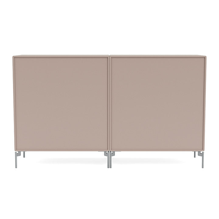 [product_category]-Montana Pair Classic Sideboard With Legs, Mushroom Brown/Matt Chrome-Montana Furniture-5714322265232-0000PAIR-137-01-MON-4