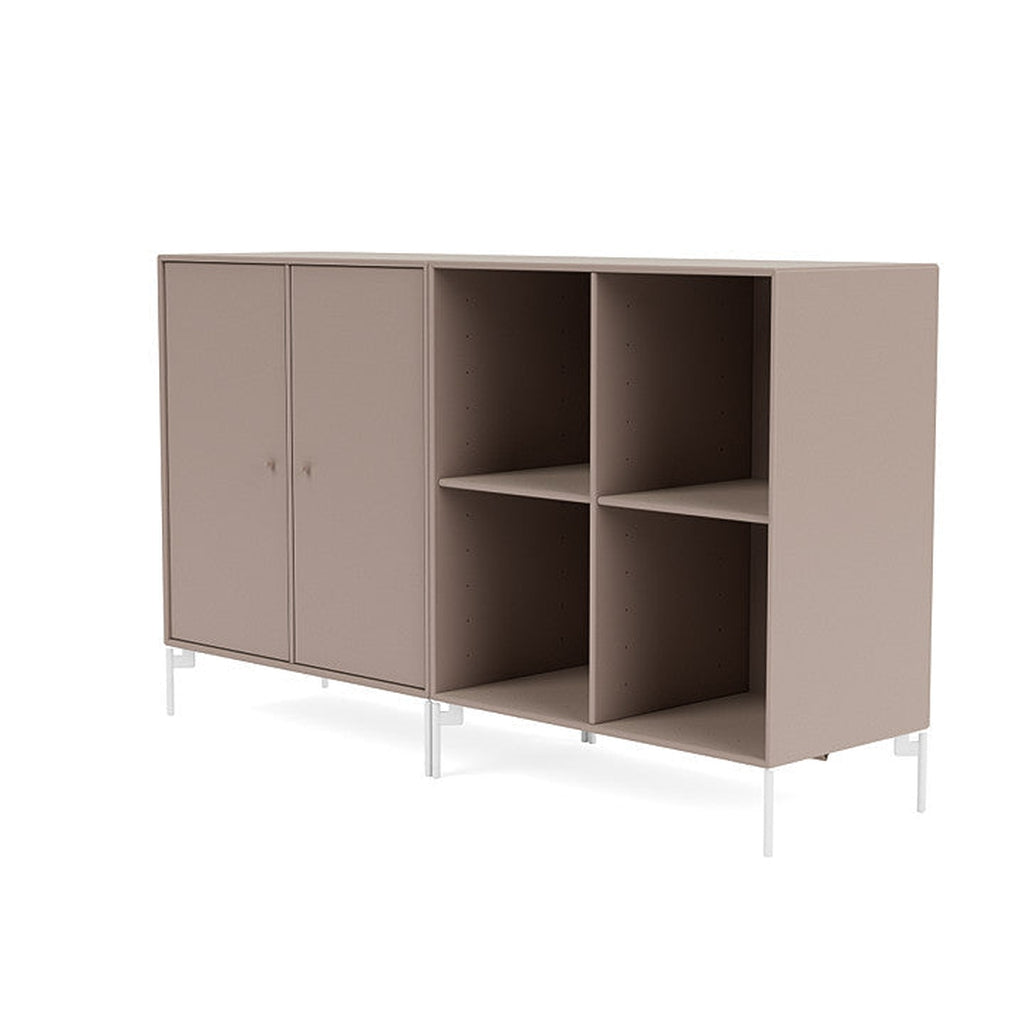 [product_category]-Montana Pair Classic Sideboard With Legs, Mushroom Brown/Snow White-Montana Furniture-5714322265249-0000PAIR-137-02-MON-1